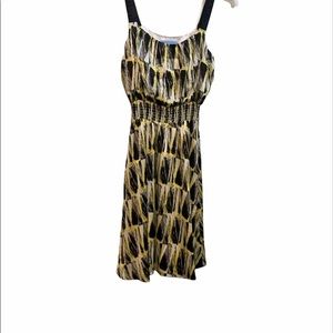 Antonio Melani yellow, white,and black sundress